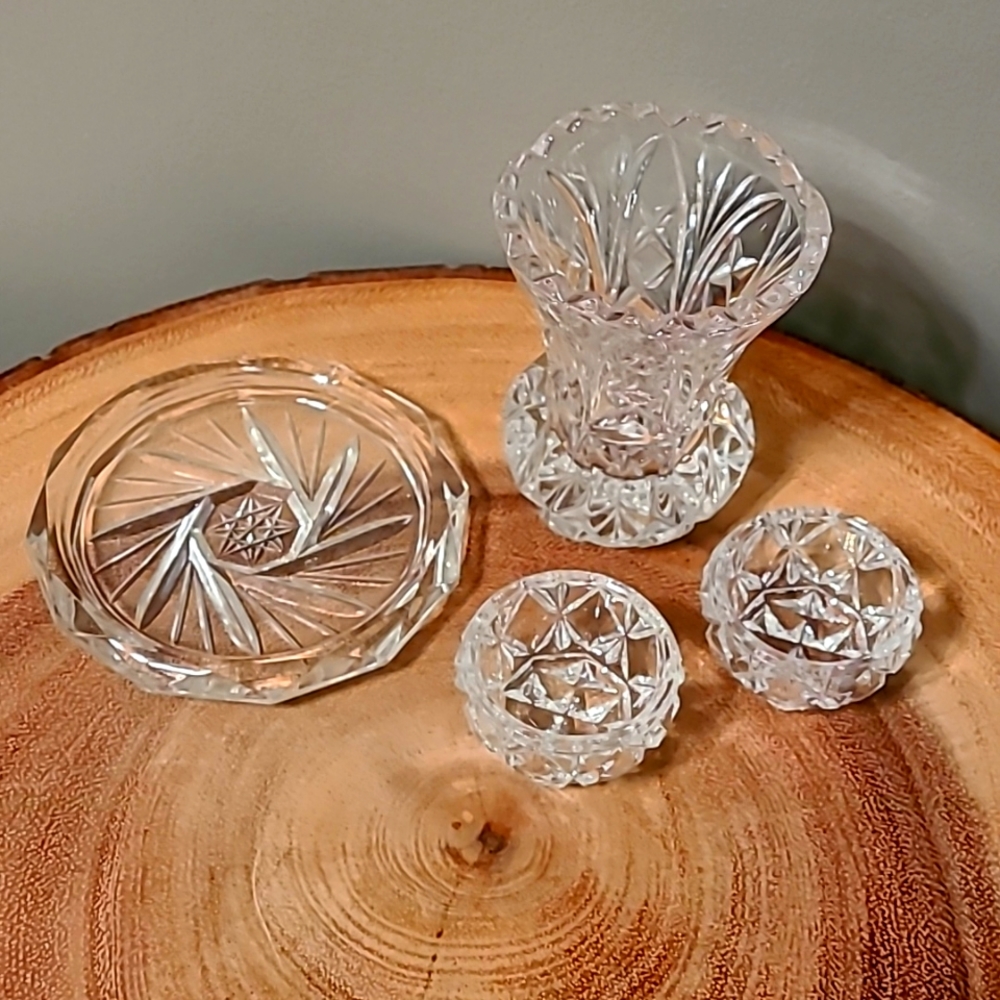 2/$30 *Clearout* Vintage EUC - Zajecar and Bohemia crystal miniatures